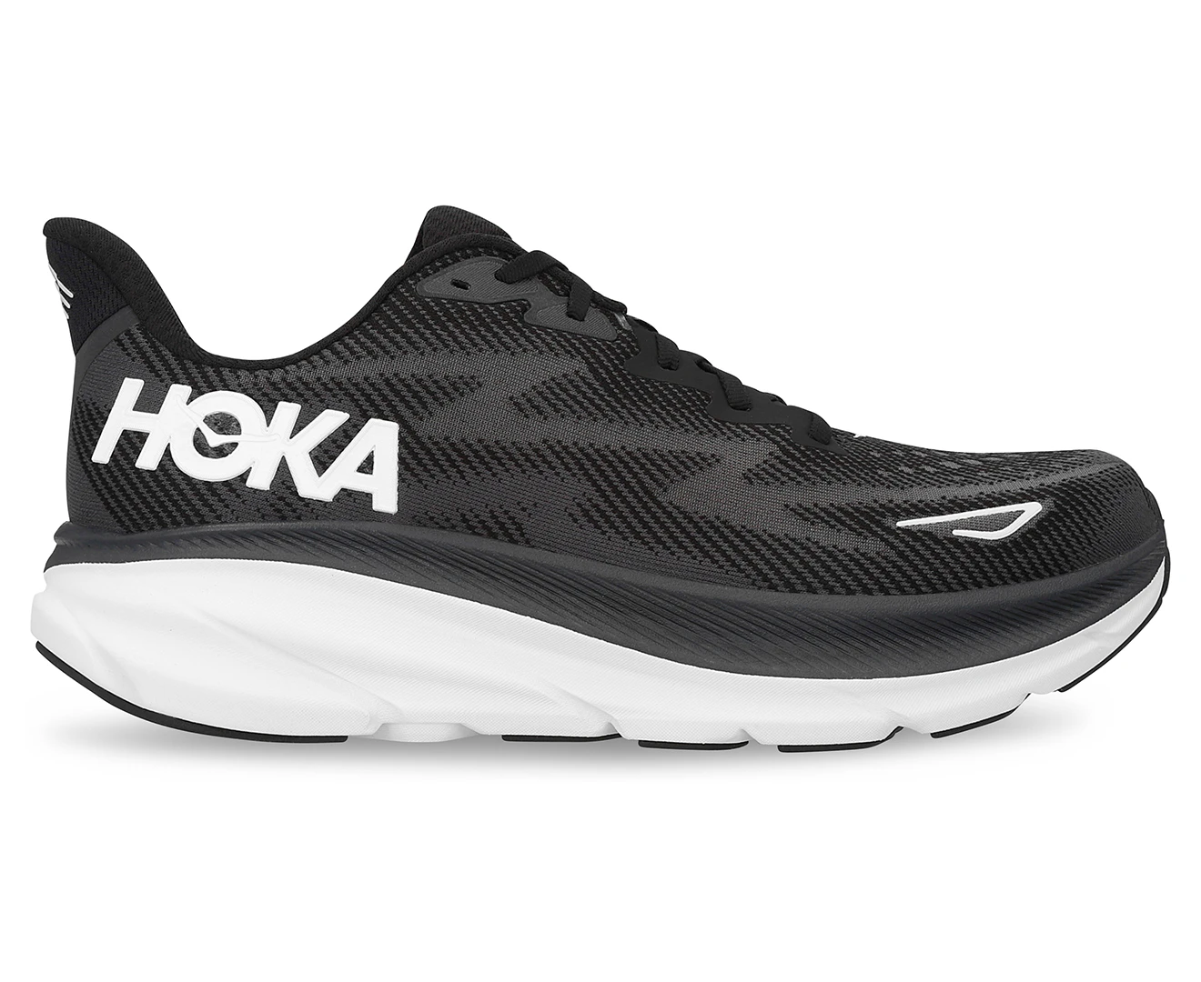 Hoka One One Men's Clifton 9 Running Shoes - Black/White