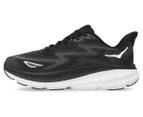 Hoka One One Women's Clifton 9 Wide Fit Running Shoes - Black/White