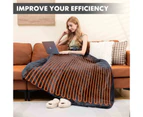 Costway Electric Heated Throw Blanket 230GSM Rug Washable Double-Sided Fleece w/LED Display/9 Heat Levels/Timer Grey