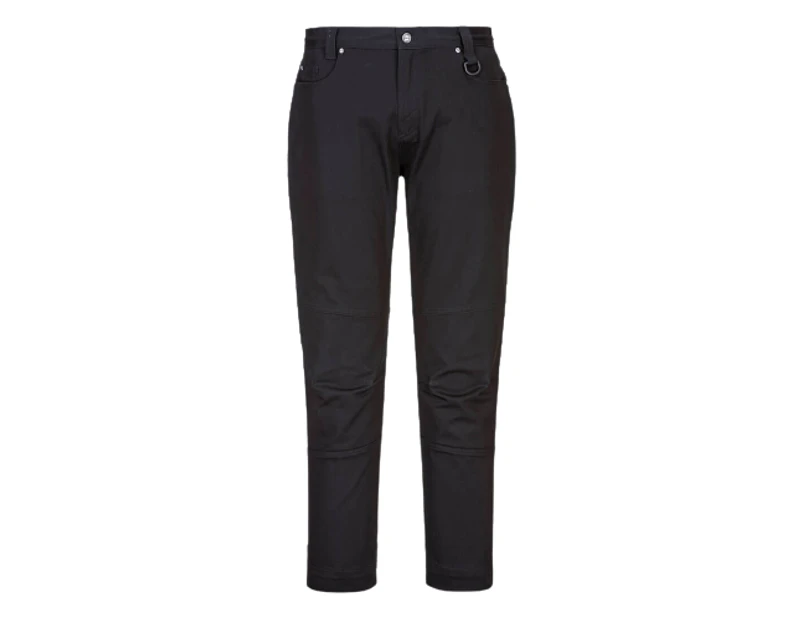 Portwest Ladies Stretch Slim Fit Work Pants Cotton Cargo Pants Comfort LP401 - Black