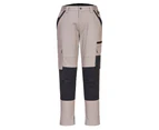 Portwest Ladies Stretch Slim Fit Trade Pants Cotton Cargo Pants Comfort LP402 - Sand
