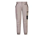 Portwest Cuffed Slim Fit Stretch Work Pants Comfortable Tapered Pant MP703 - Sand