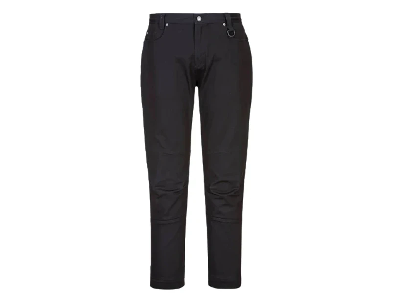 Portwest Slim fit Stretch Work Pants Comfortable Straight Pant MP708 - Black