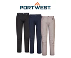 Portwest Slim fit Stretch Work Pants Comfortable Straight Pant MP708 - Black