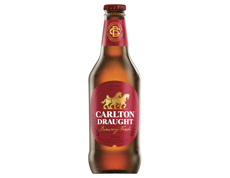 Carlton Draught Beer 48 x 375mL Bottles