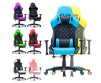 Gaming Chair Ergonomic Racing chair 165o Reclining Gaming Seat 3D Armrest Footrest - Black&Yellow