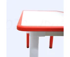 Kids Children 120x60cm Red Adjustable Studying Drawing Whiteboard Table Desk