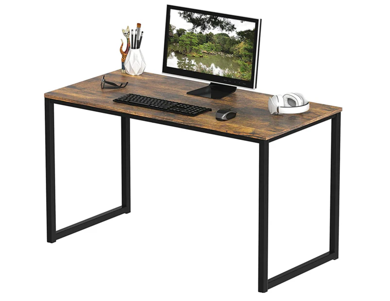 Computer Desk Laptop Table, Modern Sturdy Office Writing Desk Notebook Study Desk for Home Office Workstation - Brown