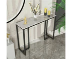 Marble Console Table Modern Accent Side Stand Sofa Entryway Hall Display Storage