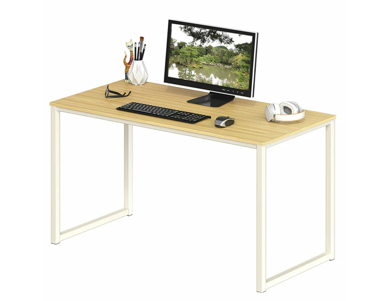 Computer Desk Laptop Table, Modern Sturdy Office Writing Desk Notebook Study Desk for Home Office Workstation - Oak