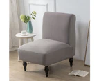Armless Accent Slipper Chair Cover Stretch Seat Slipper Chair Covers-Light grey