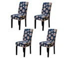 4Pcs Stretch Dining Chair Cover Removable Washable Chair Covers -Style 2
