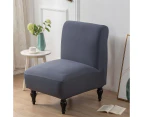 Armless Accent Slipper Chair Cover Stretch Seat Slipper Chair Covers-Dark grey