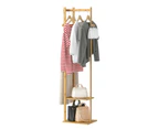 Garment Coat Clothes Stand Rack Hat Shoe Wooden Hanger Holder Shelf Organiser