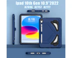 WIWU Kids Case Heavy Duty Shockproof with Kickstand for iPad 10th 2022-NavyBlue