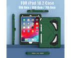 WIWU iPad Case Heavy Duty with Kickstand for iPad 10.2 inch 2021/2020/2019-GreenBlack