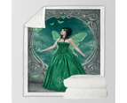 Throws Couples Size: 200cm x 200cm Butterflies and Green Emerald Butterfly Girl
