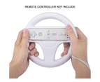 Ymall 2Pcs Mario Kart Steering Wheels for Nintendo Wii Mario Kart Tank-White