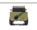 12V Military Jeep Electric Ride On Car For Kids - Green