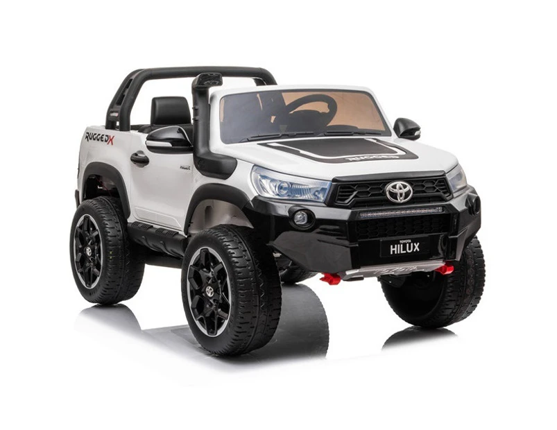 Toyota Hilux Ute 2021, 4x4 4WD Licensed Electric Ride On Toy for Kids - White