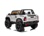 Toyota Hilux Ute 2021, 4x4 4WD Licensed Electric Ride On Toy for Kids - White