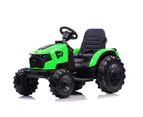 12V Ride on tractor 2 in 1 with Trailer and excavator - Green