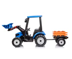 24V Tractor with roof and trailer - Blue