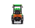 24V Tractor with roof and trailer - Green