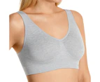 4x Bonds Womens Seamless Wireless Wire Free White Comfy Crop Top Bra WVLHY  Bulk