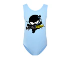 NINJA KIDZ Kids Girls Swimwear One Piece Swimsuit Summer Swimming Costume - Sky Blue
