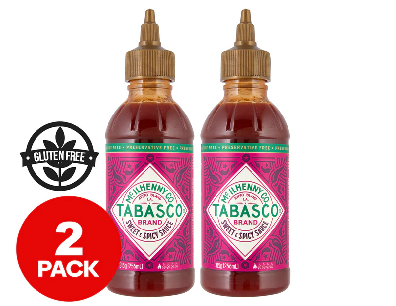 2 x Tabasco Sweet & Spicy Sauce 256mL