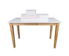 Reader Kids Children Study Computer Desk 120cm Table Rubber Wood - Pink