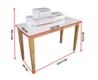 Reader Kids Children Study Computer Desk 120cm Table Rubber Wood - Pink