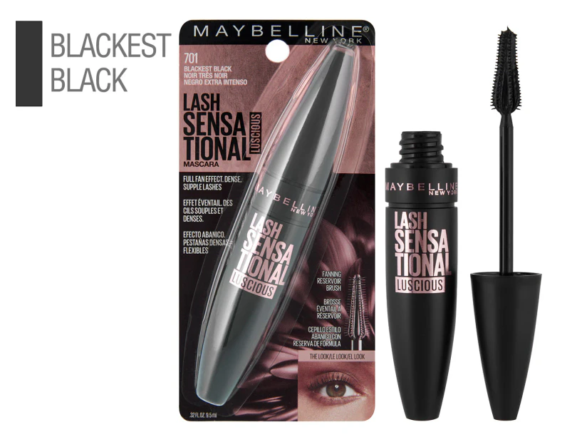 Maybelline Lash Sensational Luscious Mascara 9.5mL - Blackest Black