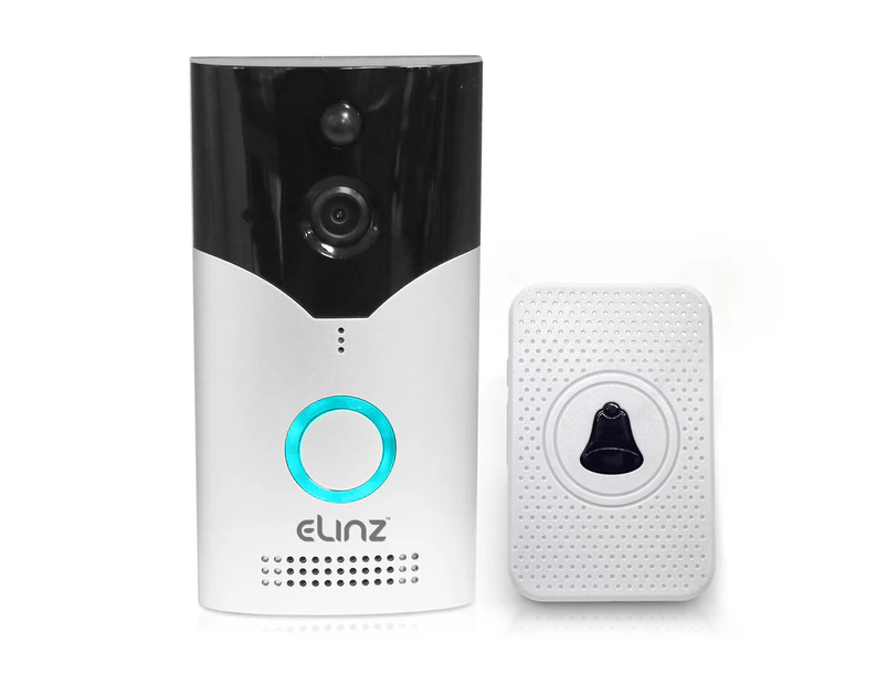 Elinz Wireless WiFi Doorbell Intercom Security CCTV Camera HD 1080P Two-Way Talk