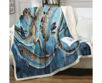 Throws Couples Size: 200cm x 200cm Dragon and Fantasy Creatures Art Icy Depths