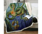 Throws Couples Size: 200cm x 200cm Secrets of the Sea Underwater Turtles and Dragon