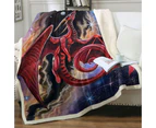 Throws Couples Size: 200cm x 200cm Fantasy Space Red Dragon Art Watcher at the Divine