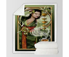 Throws Couples Size: 200cm x 200cm Goddess of Tea Beautiful Woman Art