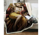 Throws Couples Size: 200cm x 200cm Fine Art Beautiful Girl the Fettered Queen