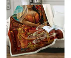 Throws Couples Size: 200cm x 200cm Beautiful Oriental Girl Goddess of Spices