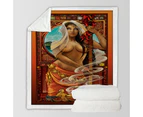 Throws Couples Size: 200cm x 200cm Sexy Oriental Girl Goddess of Spices