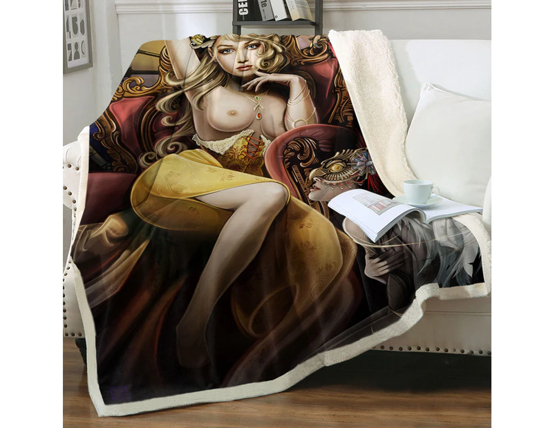 Throws Couples Size: 200cm x 200cm Sexy Art Beautiful Girl the Fettered Queen