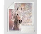 Throws Couples Size: 200cm x 200cm Horses Art Cielo the Long Haired White Horse