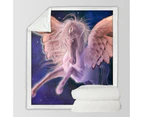 Throws Kids Size: 130cm x 150cm Cool Fantasy Art Flying White Horse Pegasus
