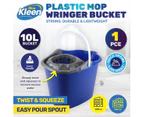 Xtra Kleen Mop Bucket With Wringer Strong Durable Easy Pour Spout 10L