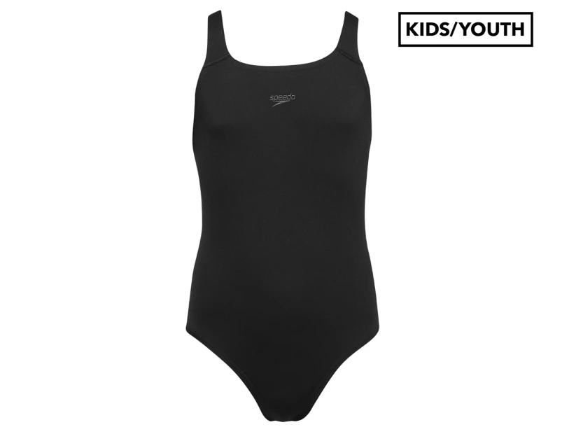 Speedo Girls' ECO Endurance+ Medalist Swimsuit - Black