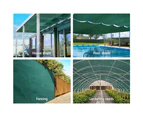 Instahut 30% Shade Cloth 3.66x30m Shadecloth Wide Heavy Duty Green