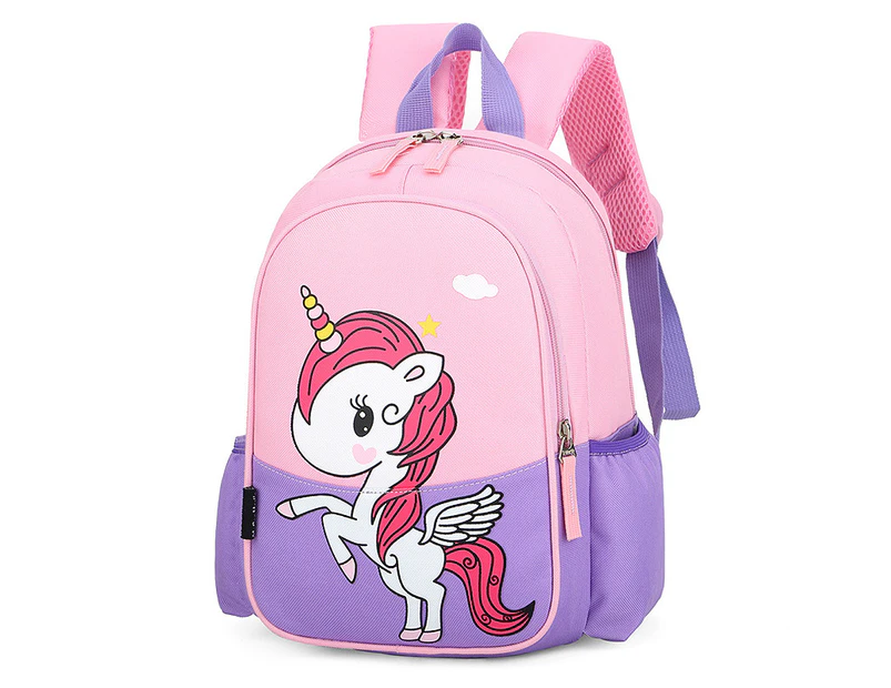Kids Girls Backpack Unicorn School Nursery Kindergarten Bag Rucksack Backpack - Purple