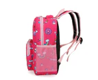 Girls Backpack School Bag Childrens Kids Toddler Nursery Unicorn Floral Rucksack - Rose Red